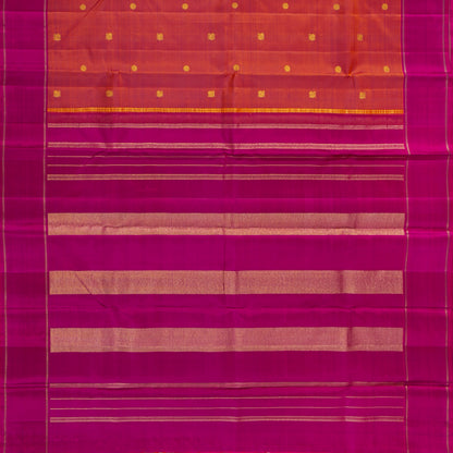 Rust And Pink Kanchipuram Silk Saree For Festive Wear PV NYC 2020