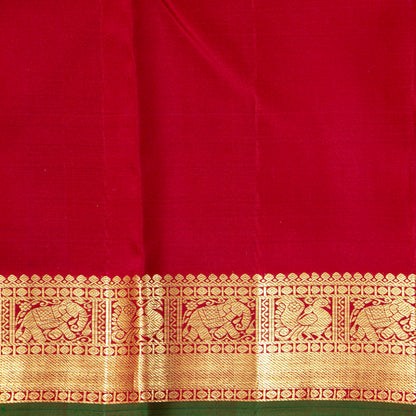 Red Kanchipuram Silk Saree For Wedding Wear PV NYC 2025