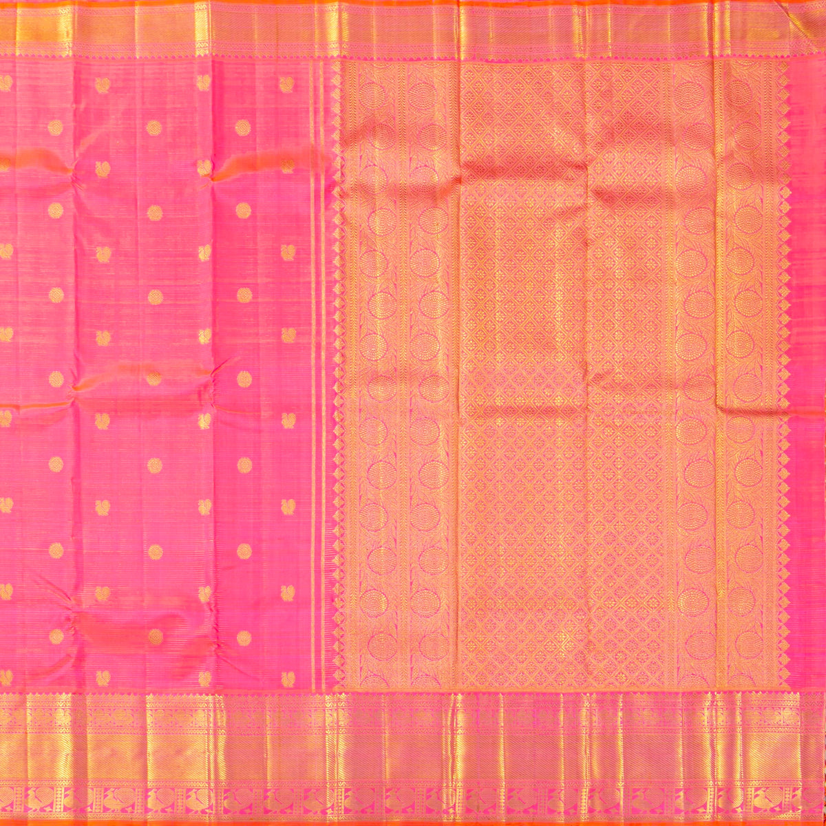 Pink Kanchipuram Silk Saree For Wedding Wear PV NYC 2032