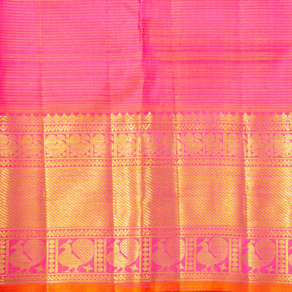 Pink Kanchipuram Silk Saree For Wedding Wear PV NYC 2032