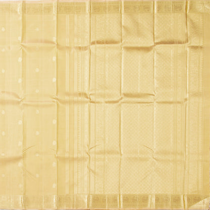 Off White Kanchipuram Silk Saree For Festive Wear PV NYC 1970
