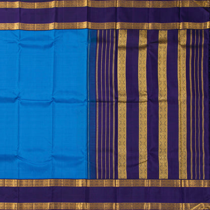 Blue Kanchipuram Silk Saree For Festive Wear PV NYC 2033
