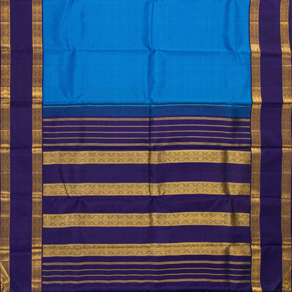 Blue Kanchipuram Silk Saree For Festive Wear PV NYC 2033