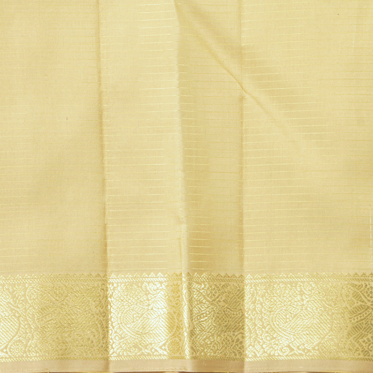 Off White Kanchipuram Silk Saree Vairaoosi For Festive Wear PV NYC 2016