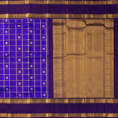 Purple And Violet Kanchipuram Silk Saree For Festive Wear PV NYC 1983