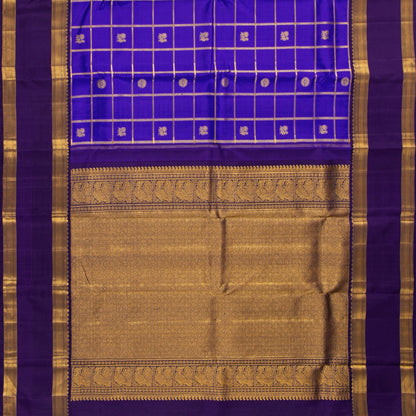 Purple And Violet Kanchipuram Silk Saree For Festive Wear PV NYC 1983