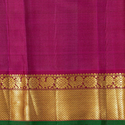 Brown And Magenta Kanchipuram Silk Saree For Festive Wear PV NYC 2023