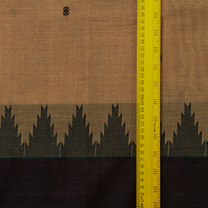 Fawn And Brown Kanchi Cotton Saree For Festive Wear PV MM KC 495
