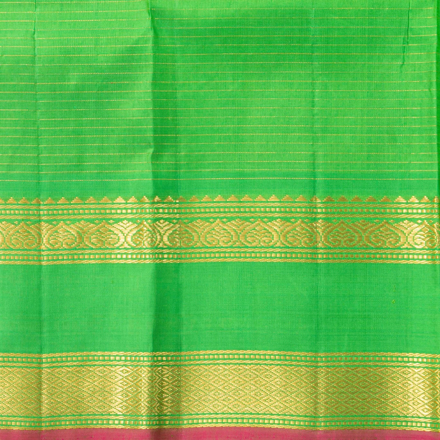Green Kanchipuram Silk Saree For Bridal Wear PV NYC 1940