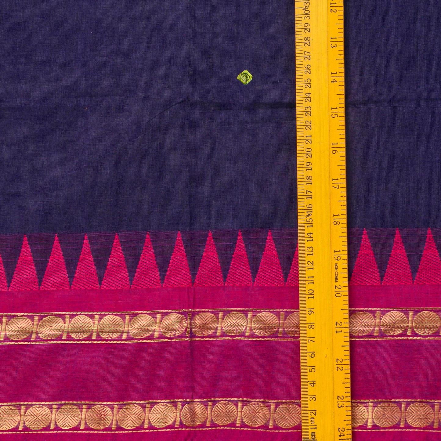 Blue Kanchi Cotton Saree Ganga Jamuna Border For Festive Wear PV MM KC 396 - Cotton Saree - Panjavarnam PV MM KC 396