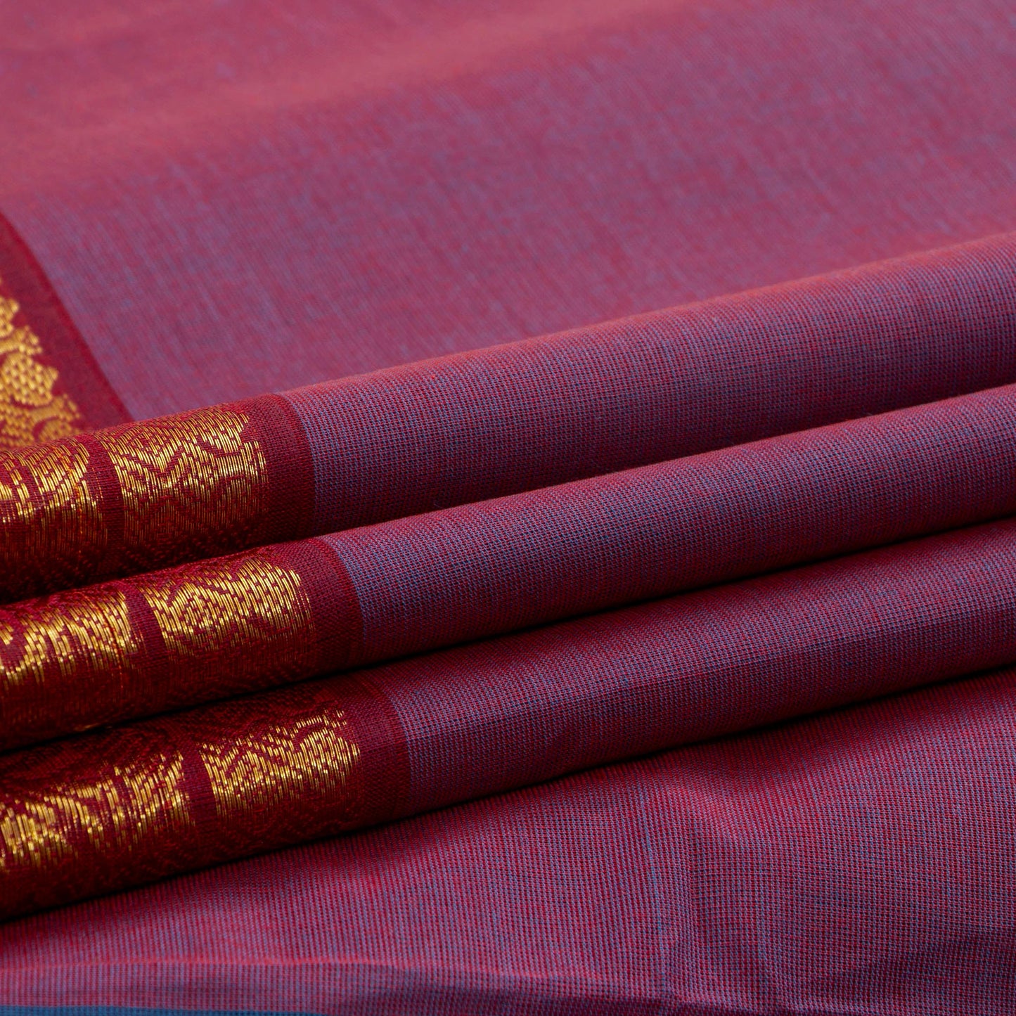 Mauve And Maroon Kanchi Cotton Saree For Festive Wear PV MM KC 407 - Cotton Saree - Panjavarnam PV MM KC 407