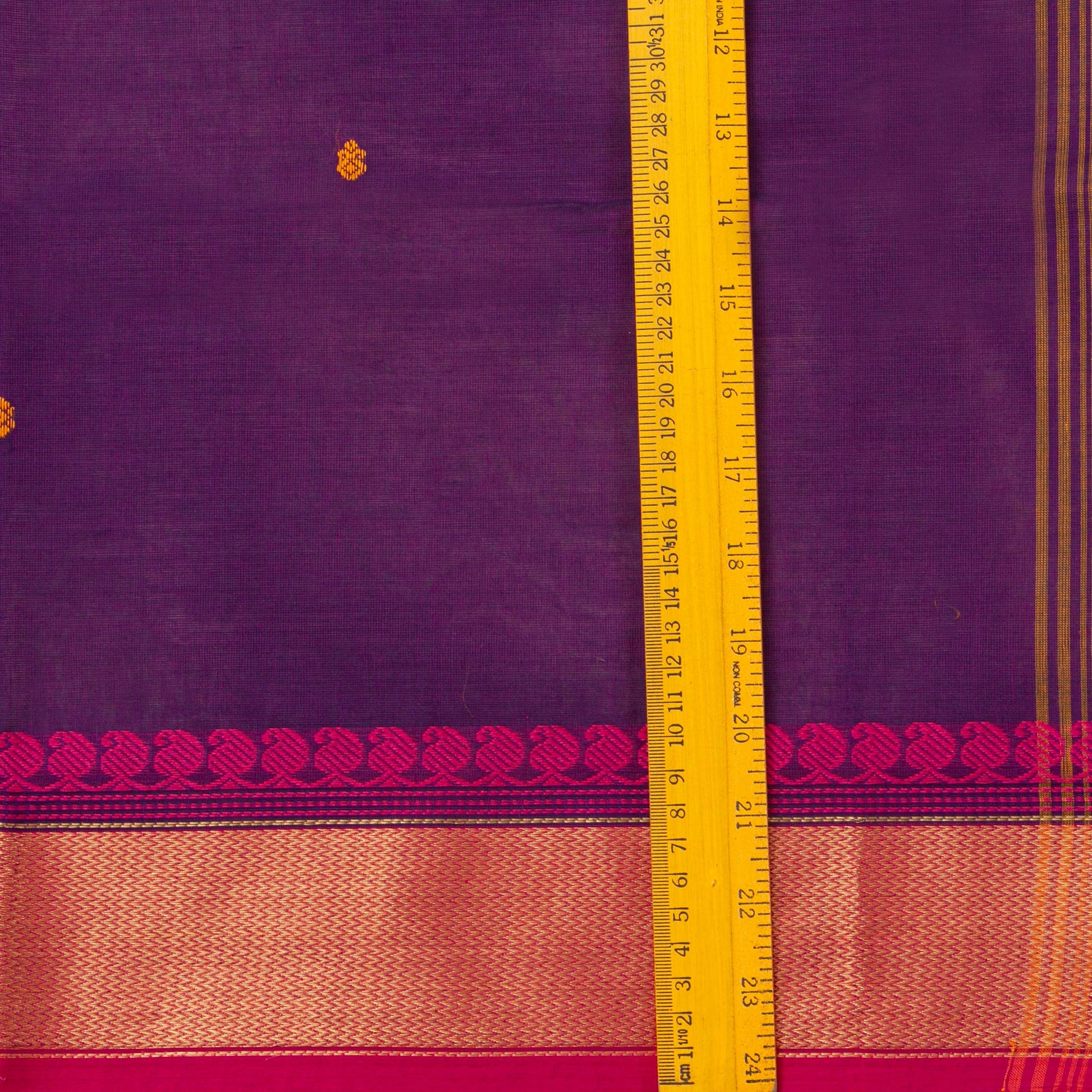 Purple And Pink Kanchi Cotton Saree For Festive Wear PV MM KC 441 - Cotton Saree - Panjavarnam PV MM KC 441