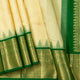 Off White And Green Kanchipuram Silk Saree For Festive Wear PV NYC 1941