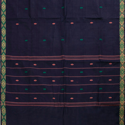 Navy Blue Chettinad Cotton Saree PV SK CC 215