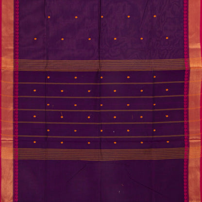 Purple And Pink Kanchi Cotton Saree For Festive Wear PV MM KC 441 - Cotton Saree - Panjavarnam PV MM KC 441