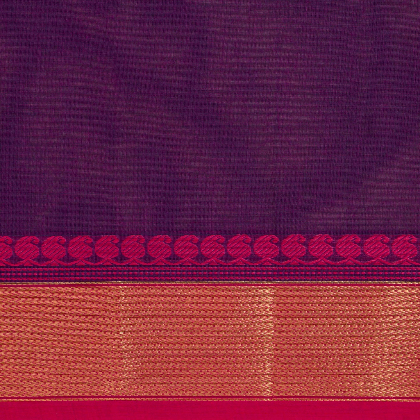 Purple And Pink Kanchi Cotton Saree For Festive Wear PV MM KC 441 - Cotton Saree - Panjavarnam PV MM KC 441
