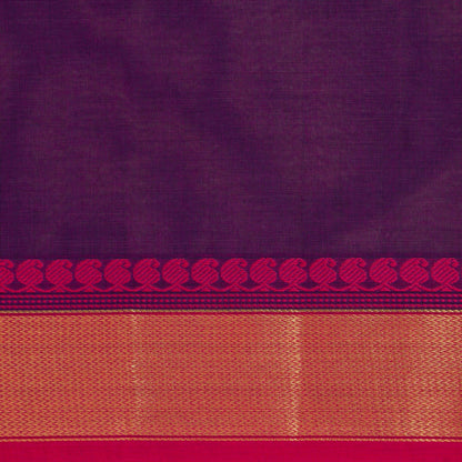 Purple And Pink Kanchi Cotton Saree For Festive Wear PV MM KC 441 - Cotton Saree - Panjavarnam PV MM KC 441