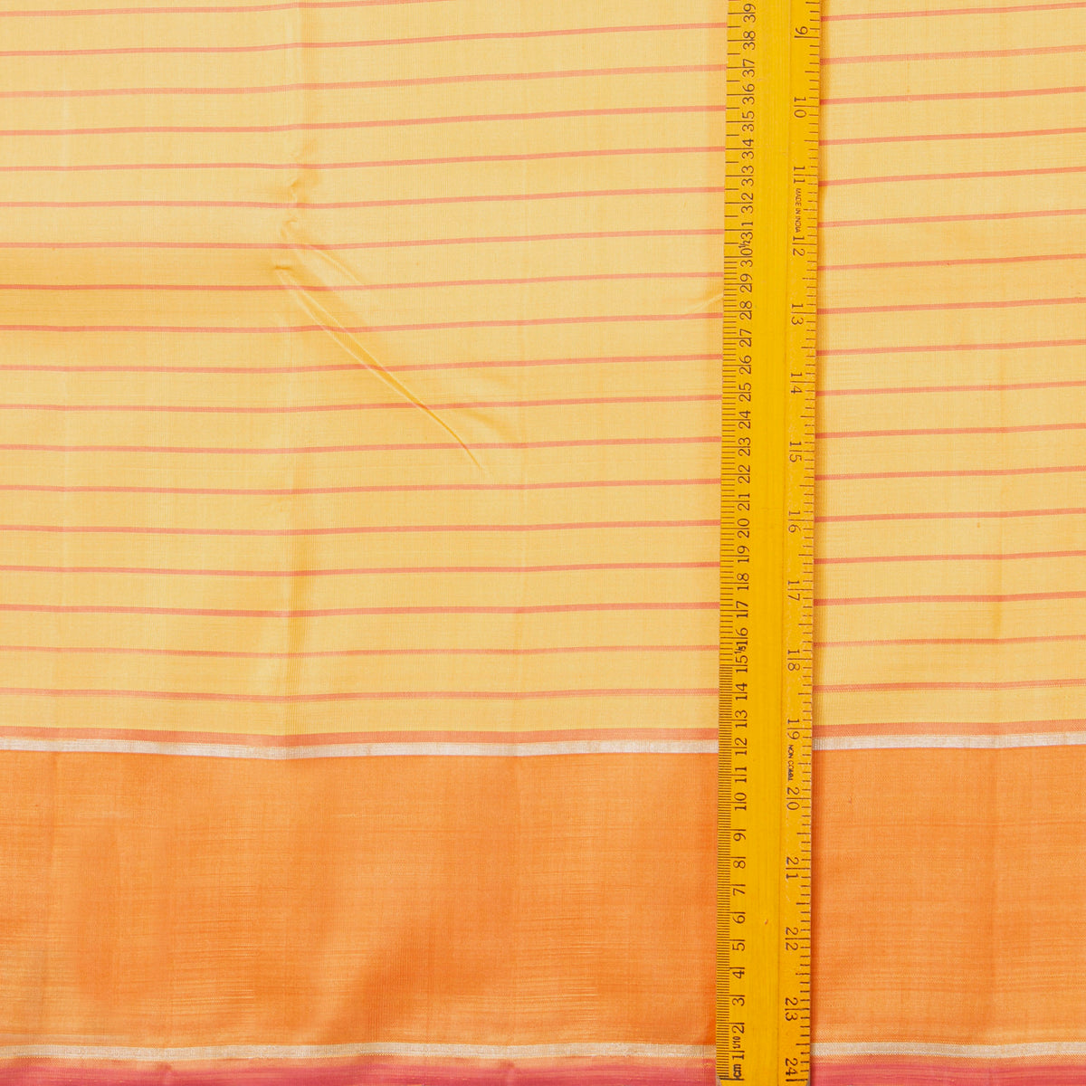 Sandal And Peach Kanchipuram Silk Saree For Festive Wear PV NYC 1960