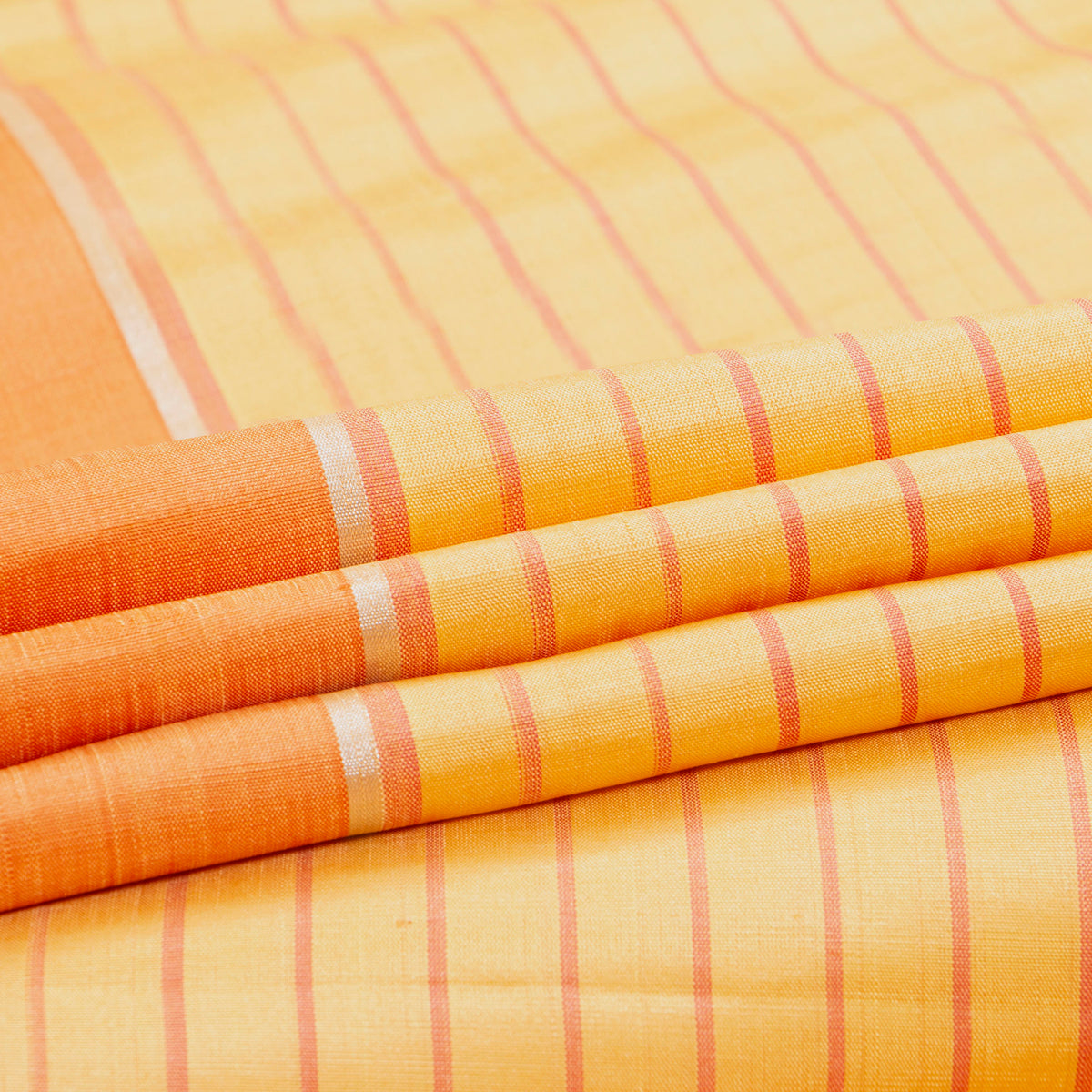 Sandal And Peach Kanchipuram Silk Saree For Festive Wear PV NYC 1960
