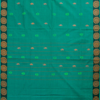 Green Chettinad Cotton Saree PV SK CC 185