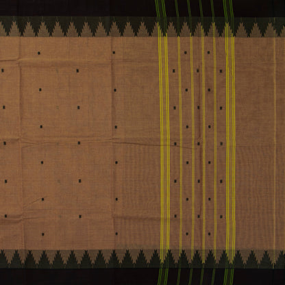 Fawn And Brown Kanchi Cotton Saree For Festive Wear PV MM KC 495