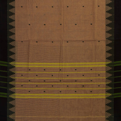 Fawn And Brown Kanchi Cotton Saree For Festive Wear PV MM KC 495