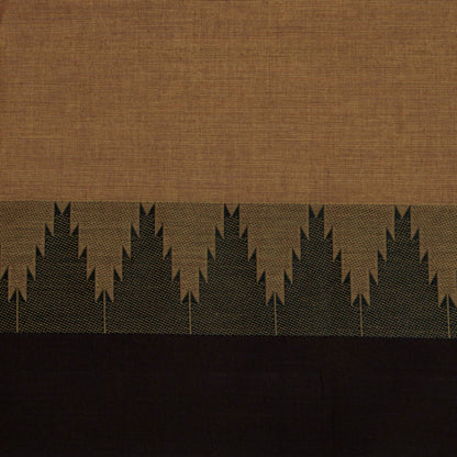 Fawn And Brown Kanchi Cotton Saree For Festive Wear PV MM KC 495