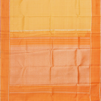 Sandal And Peach Kanchipuram Silk Saree For Festive Wear PV NYC 1960
