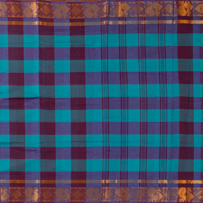 Multicolour Checks Chettinad Cotton Saree PV SK CC 207