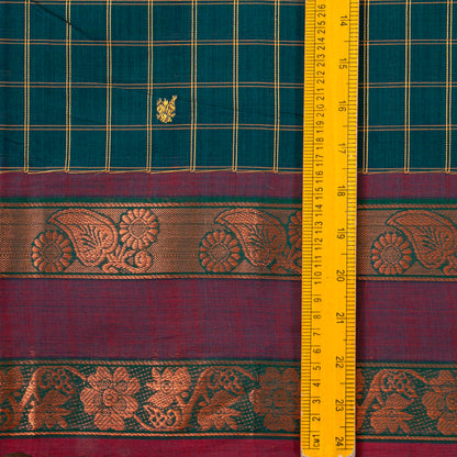 Blue And Mauve Chettinad Cotton Saree PV SK CC 290