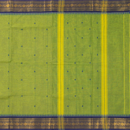 Green And Blue Kanchi Cotton Saree For Festive Wear PV MM KC 487