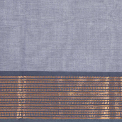 White And Ash Grey Kanchi Cotton Saree For Office Wear PV MM KC 475 - Cotton Saree - Panjavarnam PV MM KC 475