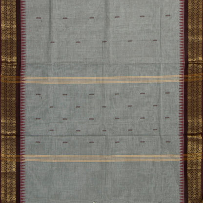 Grey And Maroon Kanchi Cotton Saree PV MM KC 480