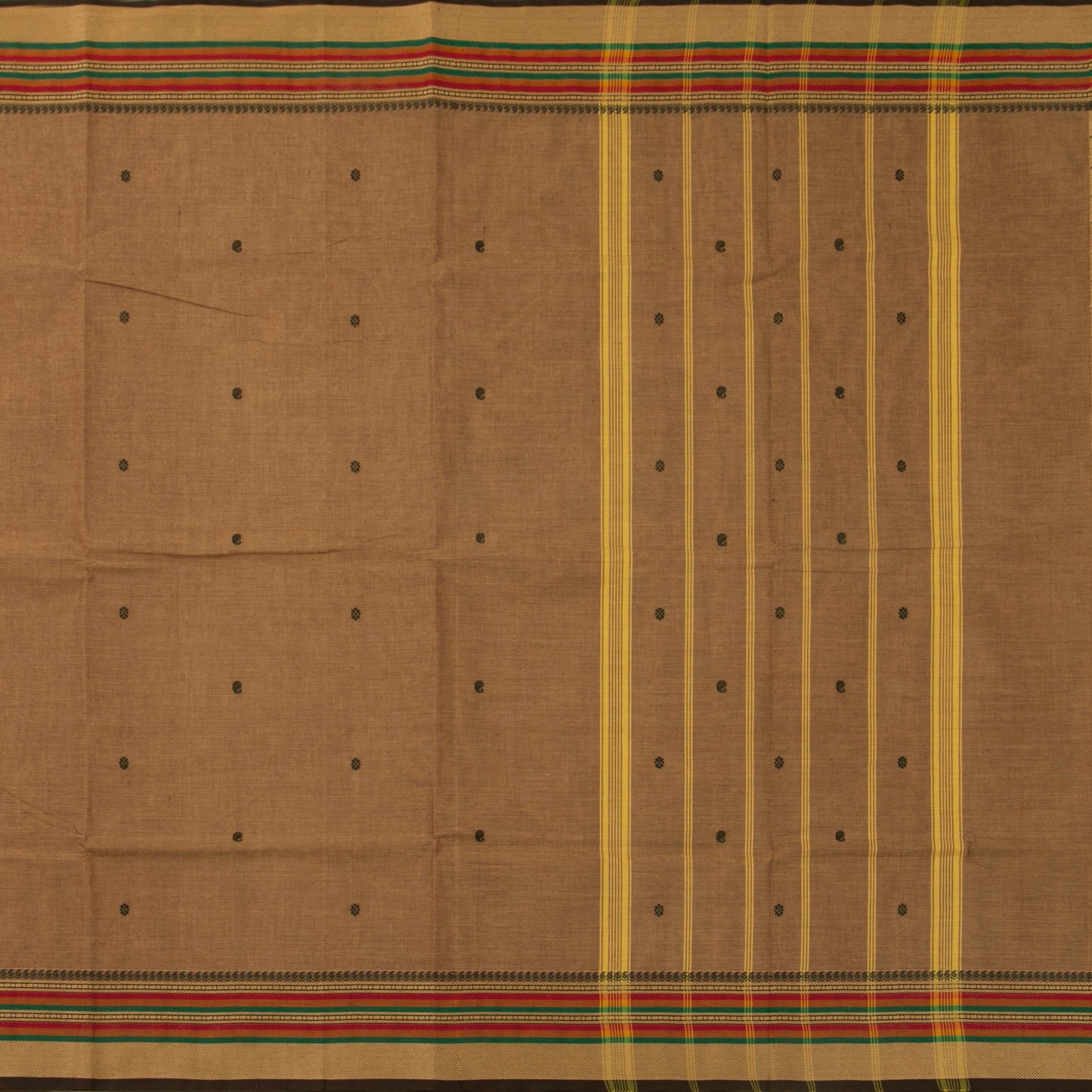 Beige Kanchi Cotton Saree For Festive Wear PV MM KC 476