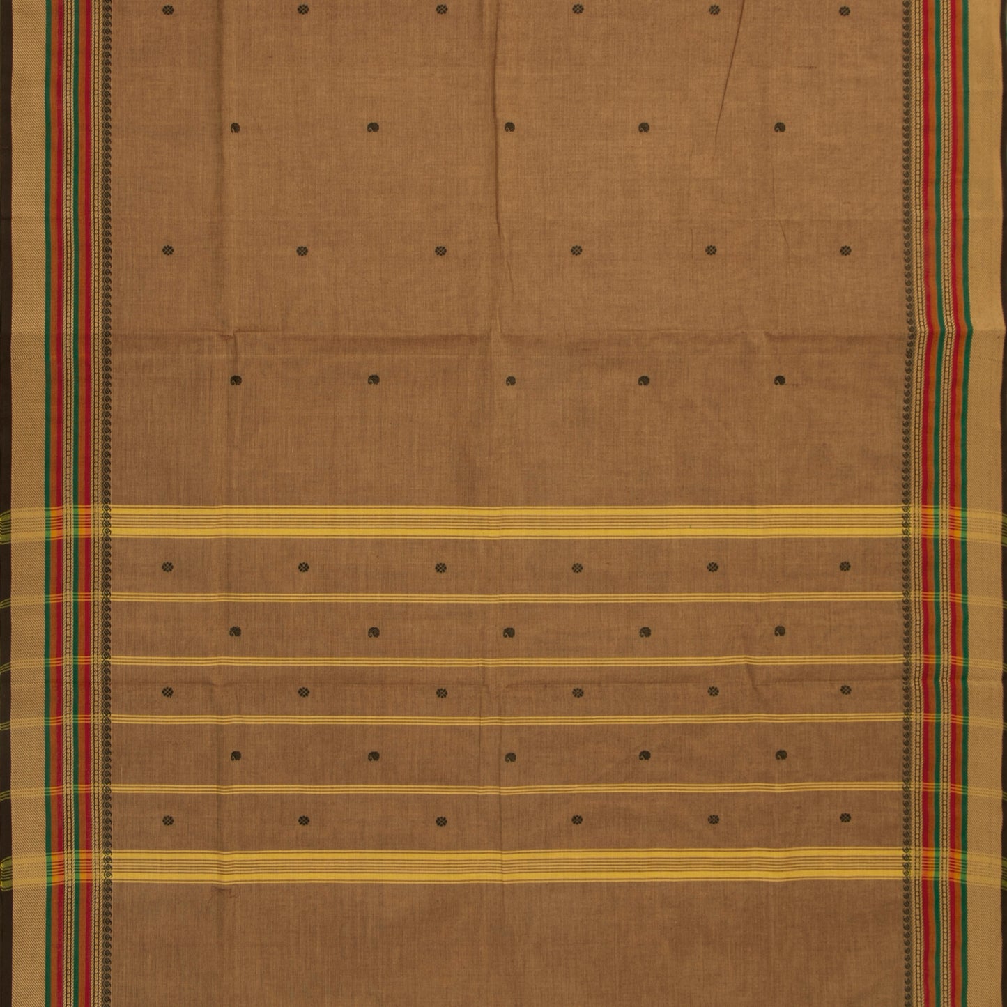 Beige Kanchi Cotton Saree For Festive Wear PV MM KC 476