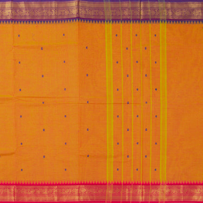 Mustard Kanchi Cotton Saree Ganga Jamuna Border PV MM KC 461