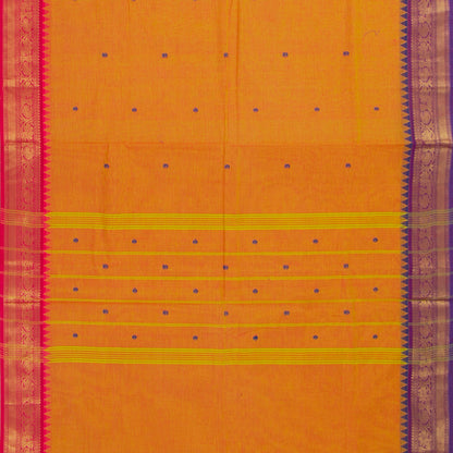 Mustard Kanchi Cotton Saree Ganga Jamuna Border PV MM KC 461
