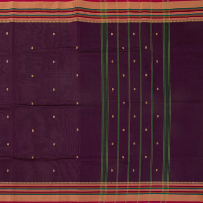 Wine Kanchi Cotton Saree For Festive Wear PV MM KC 501