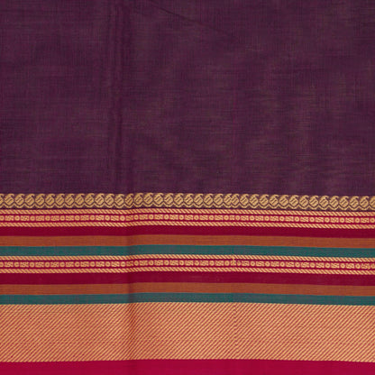 Wine Kanchi Cotton Saree For Festive Wear PV MM KC 501