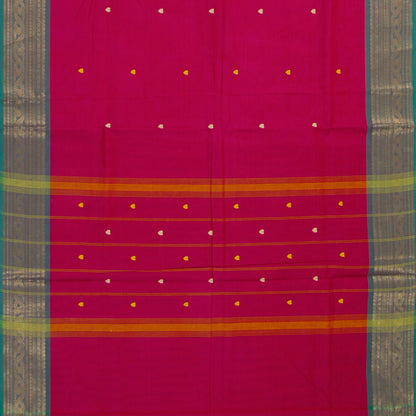 Pink And Blue Kanchi Cotton Saree PV MM KC 460