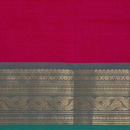 Pink And Blue Kanchi Cotton Saree PV MM KC 460