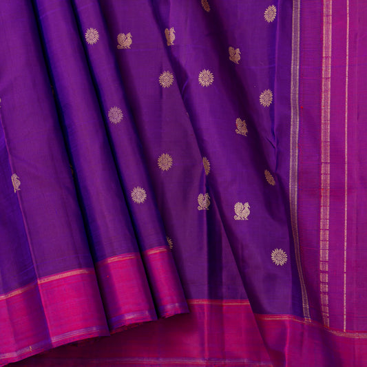 Magenta And Pink Kanchipuram Silk Saree For Festive Wear PV NYC 2003