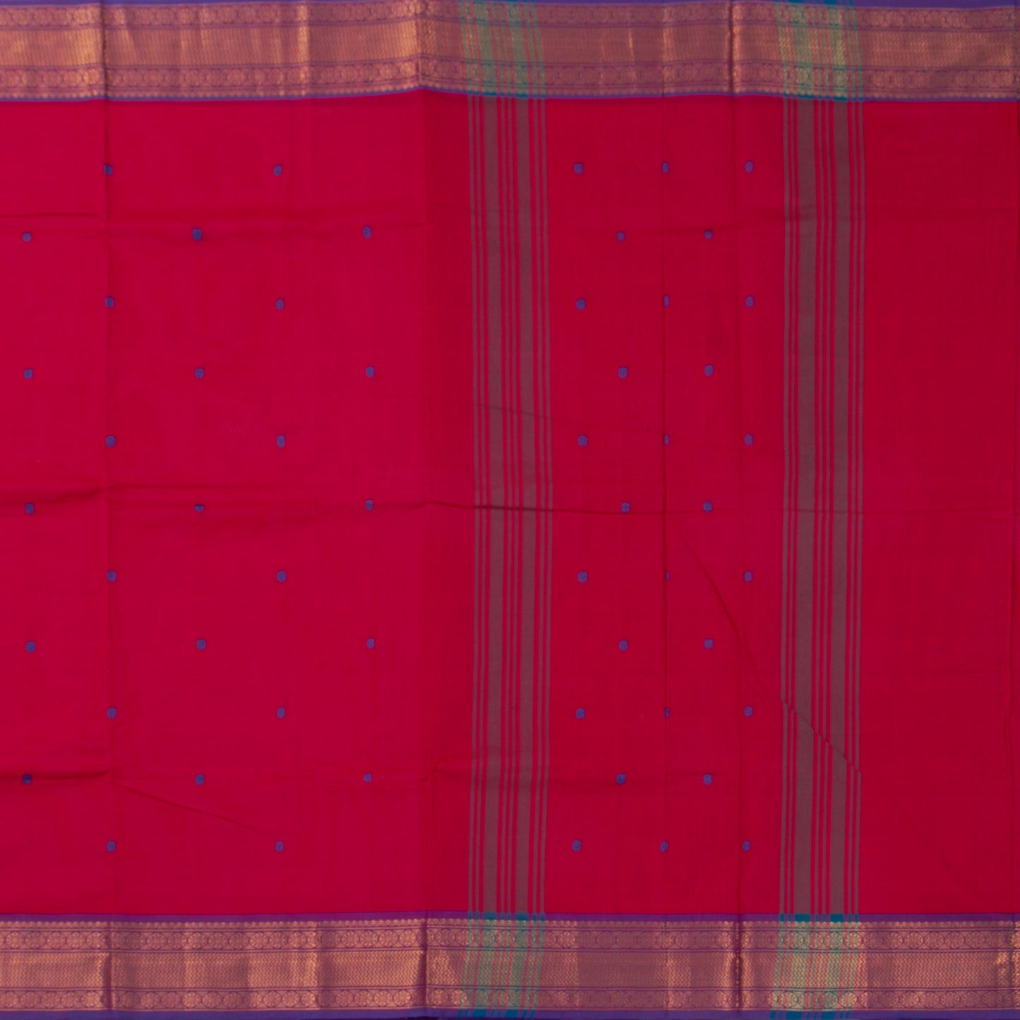 Pink And Purple Kanchi Cotton Saree For Festive Wear PV MM KC 389