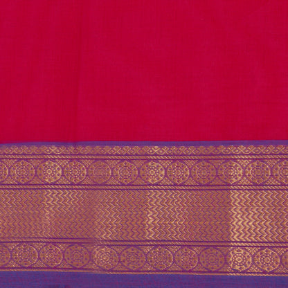Pink And Purple Kanchi Cotton Saree For Festive Wear PV MM KC 389