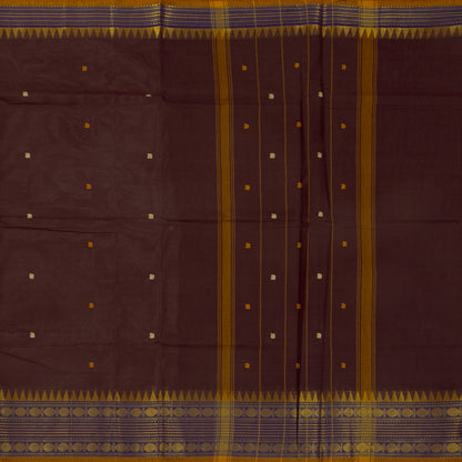 Brown Kanchi Cotton Saree For Festive Wear PV MM KC 402