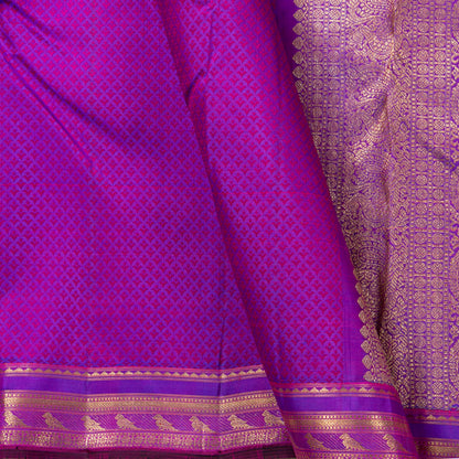 Purple Kanchipuram Silk Saree For Festive Wear PV NYC 2004
