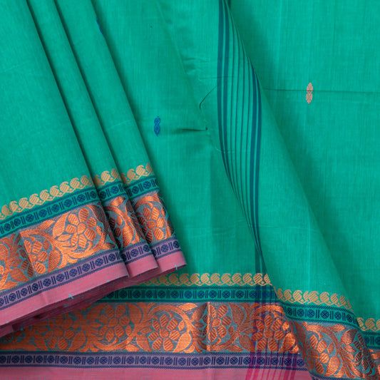 Blue Chettinad Cotton Saree PV SK CC 224