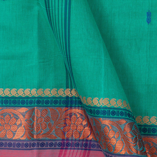 Blue Chettinad Cotton Saree PV SK CC 224