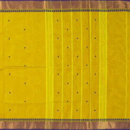 Yellow Kanchi Cotton Saree For Festive Wear PV MM KC 397