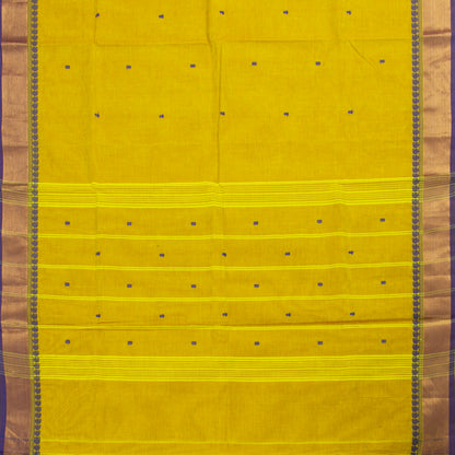 Yellow Kanchi Cotton Saree For Festive Wear PV MM KC 397